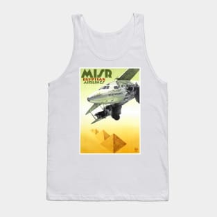 Vintage Travel Poster Egypt MISR Egyptian Airlines Tank Top